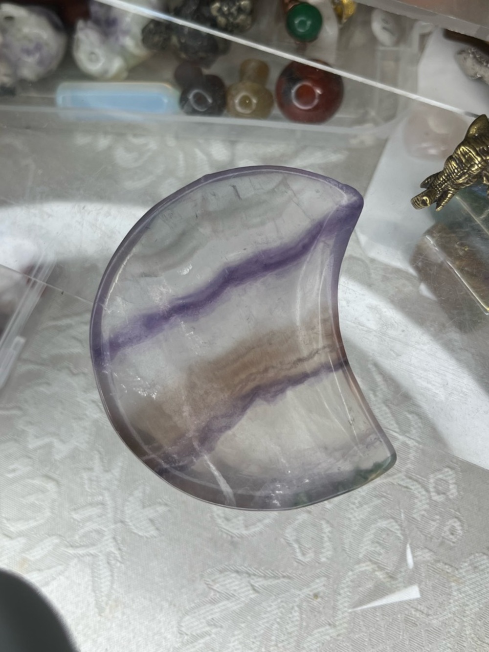 Rainbow Fluorite Moon Bowl